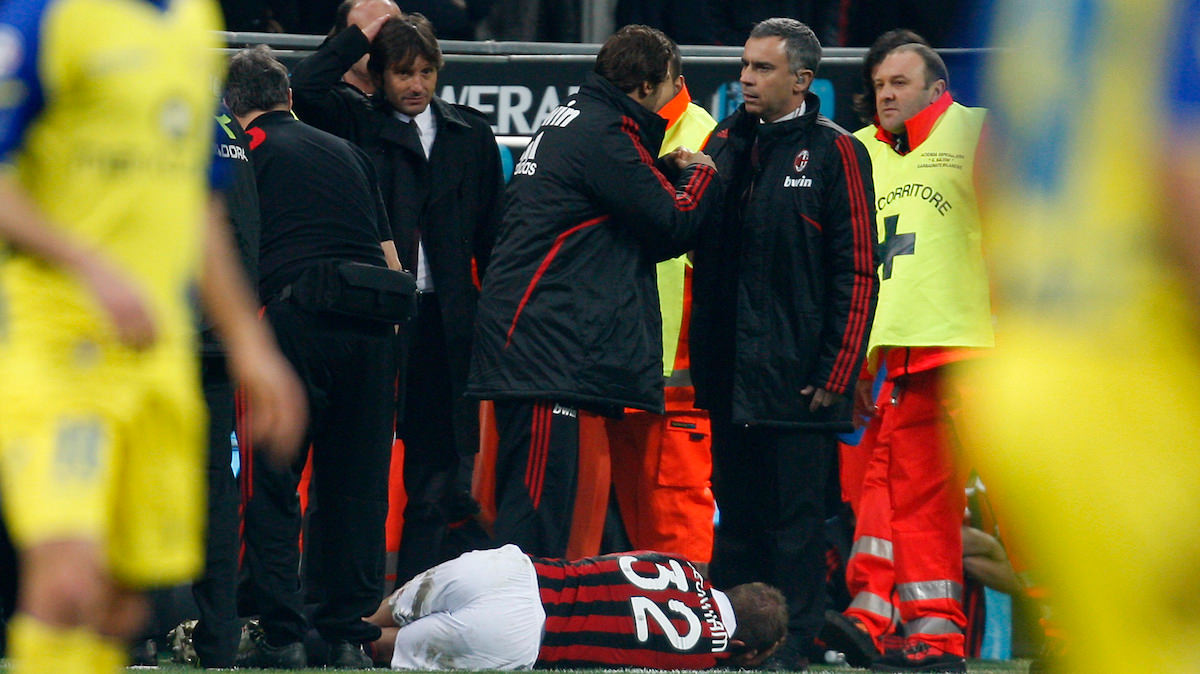 David Beckham ruptured his Achilles playing for AC Milan.